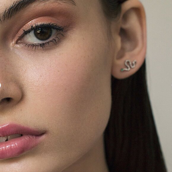 NEW ~ Anthropologie SHASHI Serpent Climber Gold Earrings - Picture 12 of 12